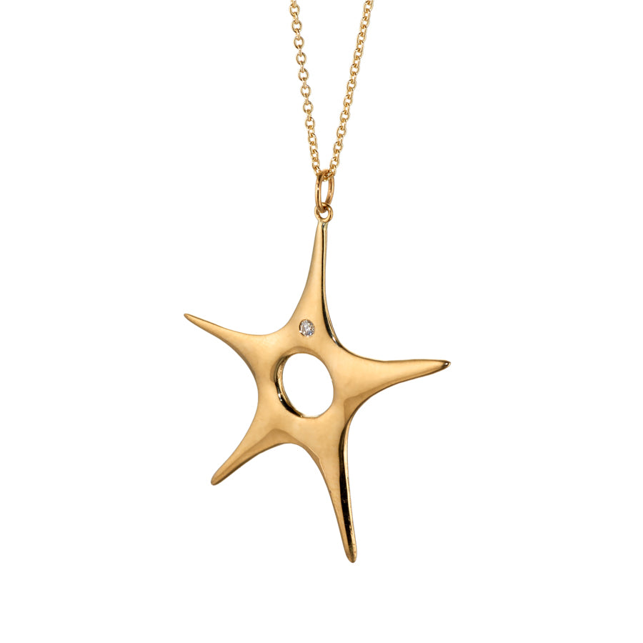 Gold Starfish Pendant Necklace
