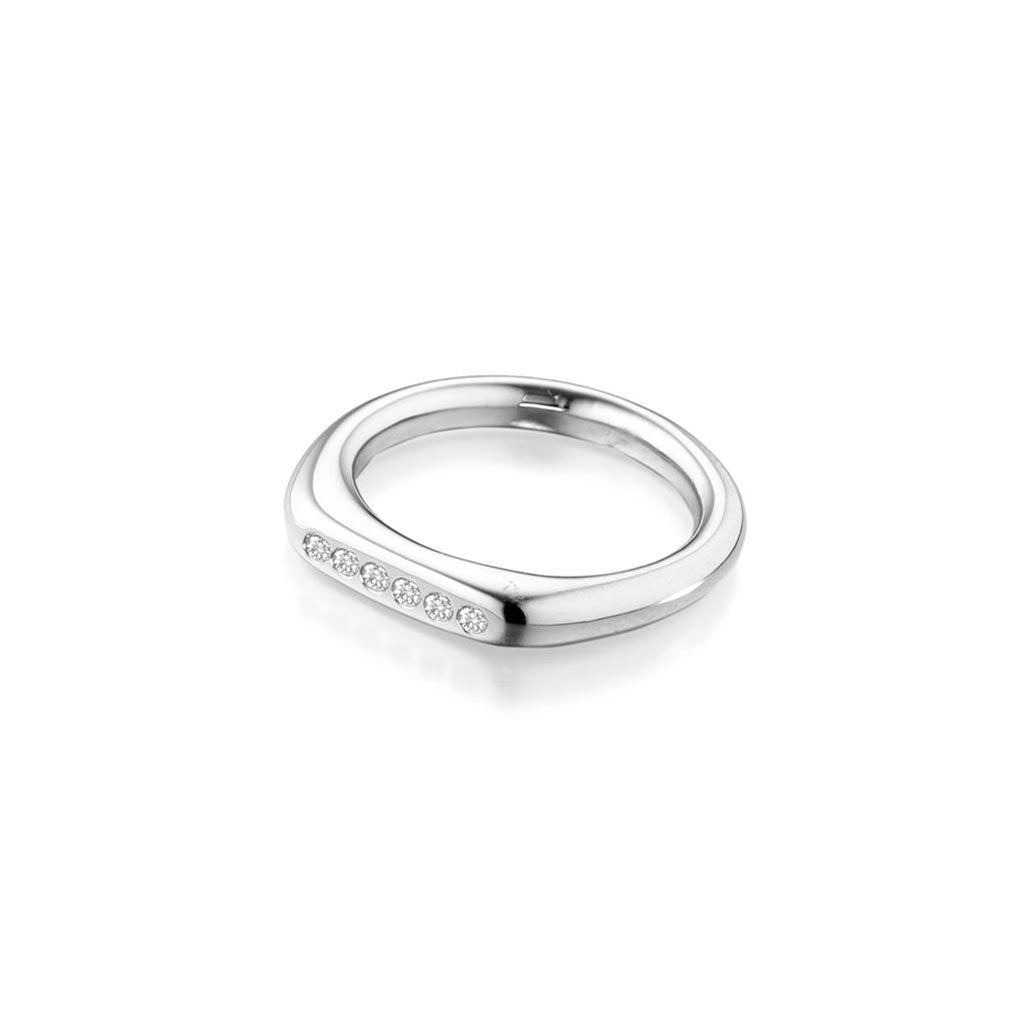 19k white gold band set with white diamonds by Jane Bartel Jewelry