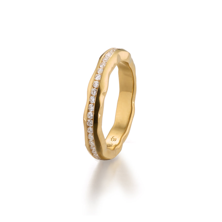 Organic Straight Channel Eternity Band