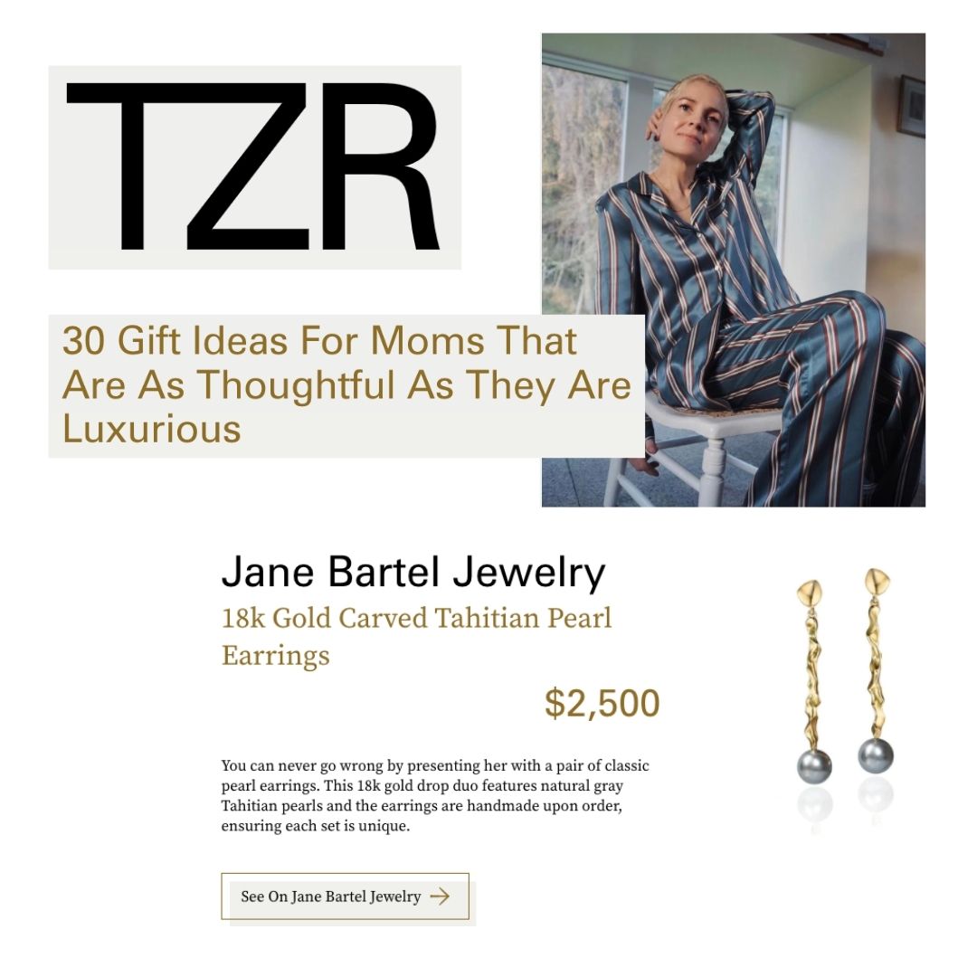 The Zoe Report featuring Jane Bartel Jewelry Sterling Silver and Sapphire bangle bracelet as a special gift for moms this holiday season. Ocean Inspired Jewelry from Jane Bartel Jewelry