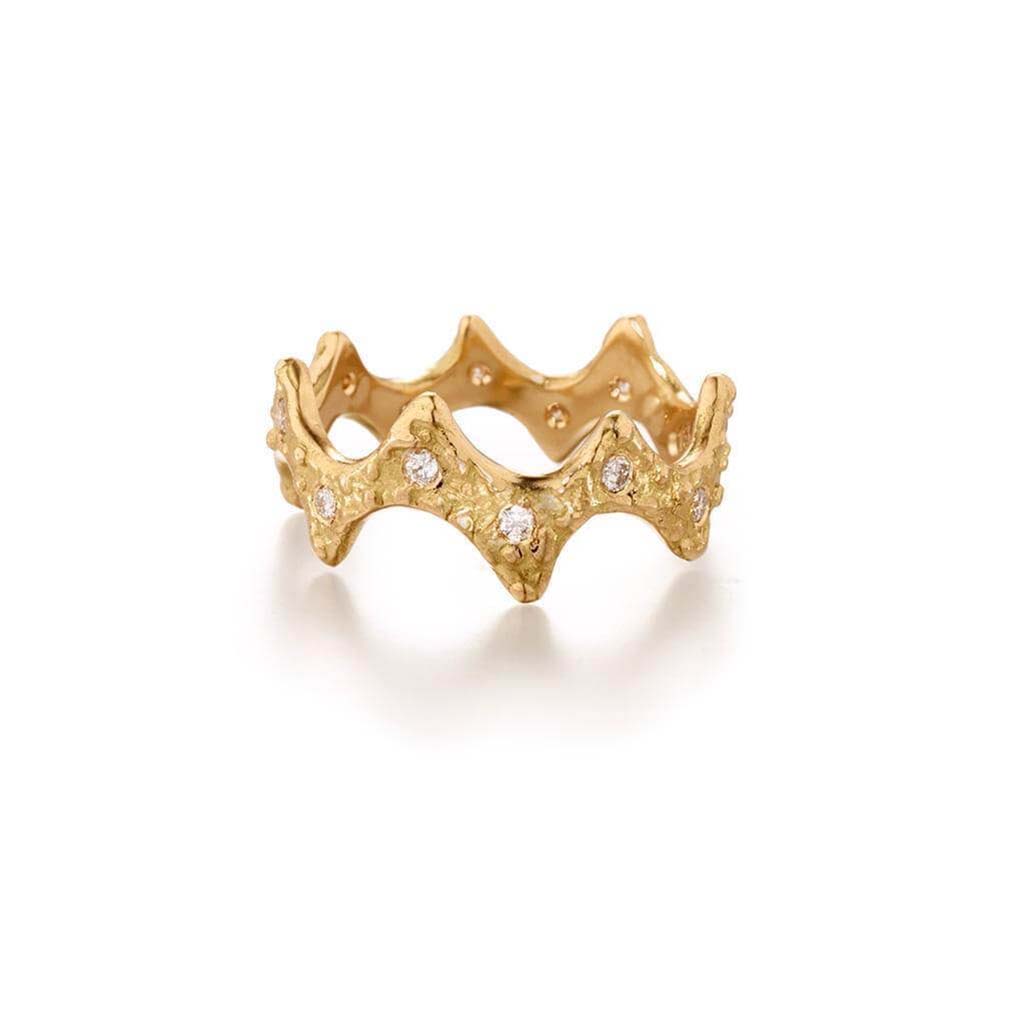 18k gold and diamond ring inspired by the ocean, by Jane Bartel Jewelry