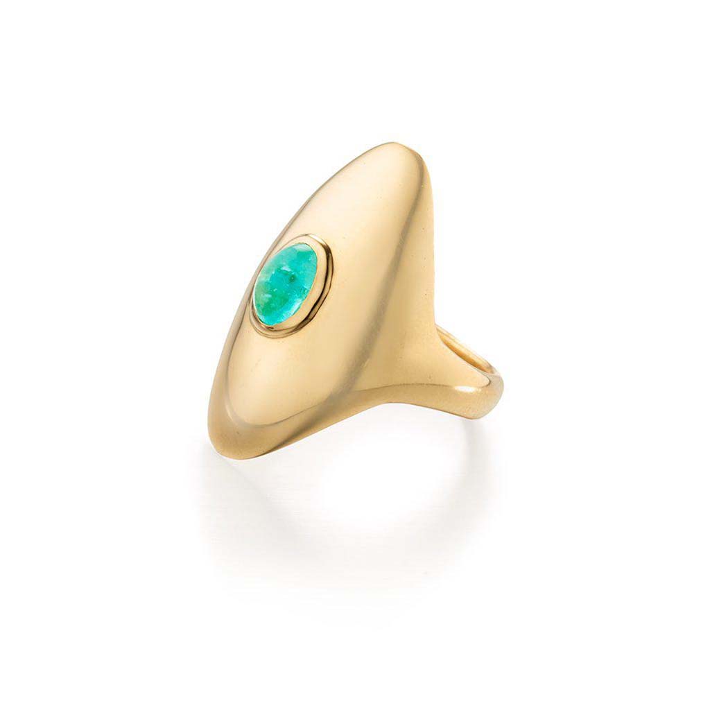 Handcrafted 18k gold Paraiba tourmaline ring by Jane Bartel Jewelry