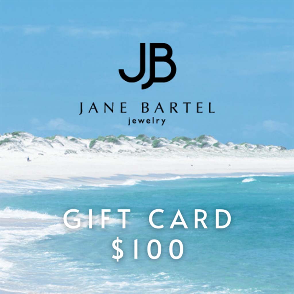 one hundred dollar jewelry gift card available from Jane Bartel Jewelry