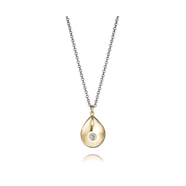 Sterling Silver Plated Gold Teardrop Pendant Necklace | Ms. Donna | Wolf &  Badger