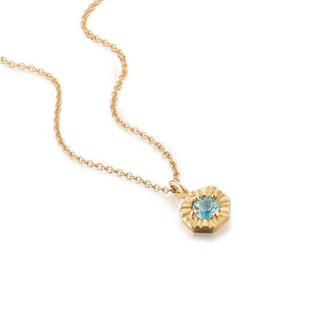 Bleue Burnham Yellow Gold and Sapphire Bamboo Pendant Necklace | Harrods AU